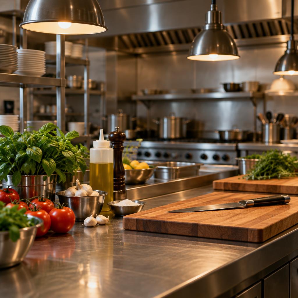 Professional restaurant kitchen